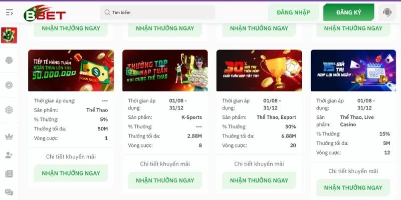 Chương trình khuyến mãi BBET nổi bật 